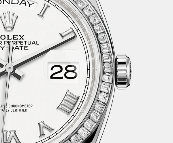 Rolex Day-Date, 36mm, Platinum and Diamonds, Ref# 128396tbr-0010 - Image 5