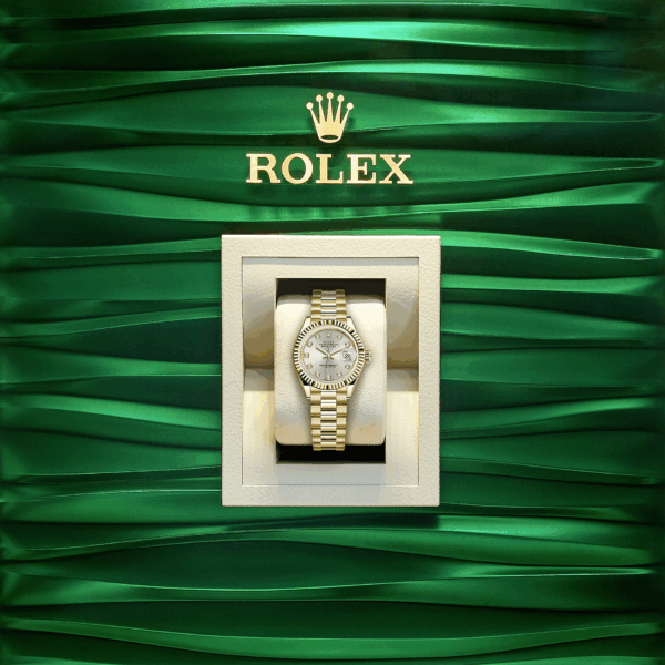 Rolex Lady-Datejust 28, 18k Yellow Gold, Ref# 279178-0015 - Image 5