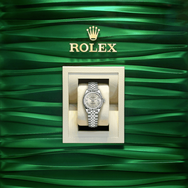 Rolex Lady-Datejust 28, Oystersteel and 18k White Gold, Ref# 279174-0007 - Image 5