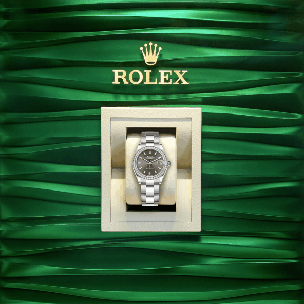 Rolex Datejust 31, Oystersteel, 18kt White Gold and diamonds, Ref# 278384RBR-0019 - Image 5