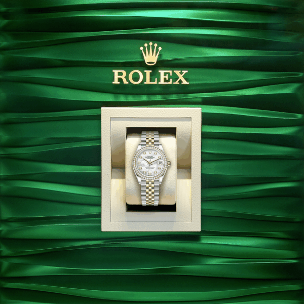 Rolex Datejust 31, Oystersteel, 18kt Yellow Gold and diamonds, Ref# 278383RBR-0028 - Image 5