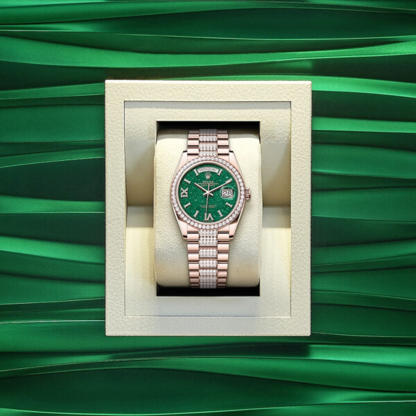 Rolex Day-Date 36, 18k Everose Gold with Diamond-set, 36mm, Ref# 128345rbr-0069 - Image 5