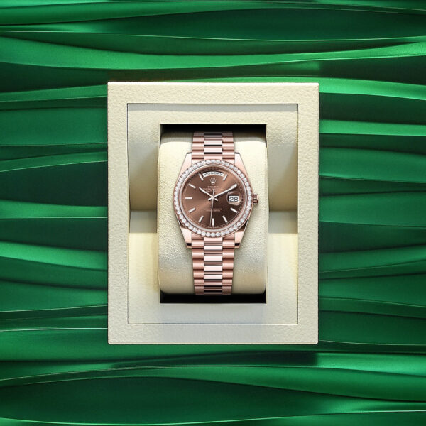 Rolex Day-Date 40, 18k Everose Gold with Diamond-set, 40mm, Ref# 228345rbr-0024 - Image 5