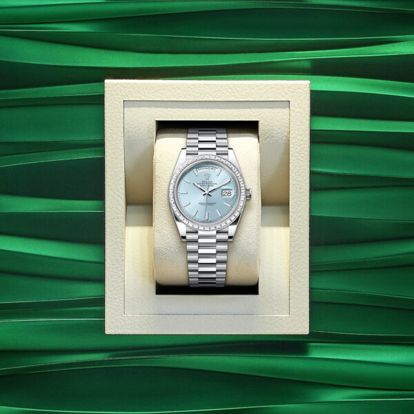 Rolex Day-Date 40, Platinum with Diamond-set, 40mm, Ref# 228396tbr-0039 - Image 5