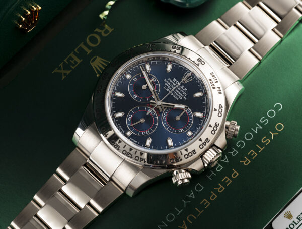 ROLEX COSMOGRAPH DAYTONA WHITE GOLD BLUE DIAL 116509 - Image 6