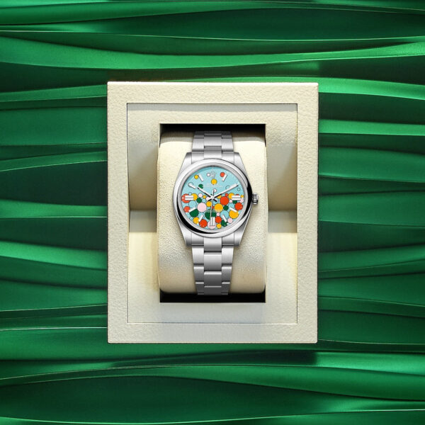 Rolex Oyster Perpetual 31, Turquoise blue, Celebration motif, Oystersteel, 31mm, Ref# 277200-0010 - Image 6