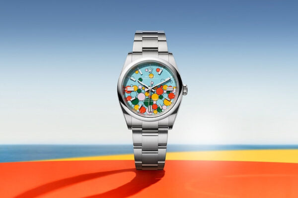 Rolex Oyster Perpetual 36, Oystersteel, 36mm, Turquoise Celebration Motif Dial, Ref# 126000-0009 - Image 6