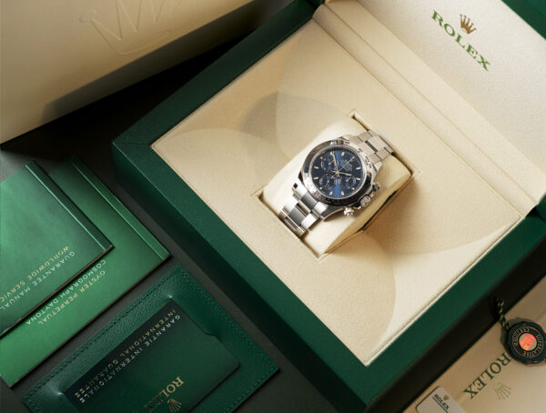 ROLEX COSMOGRAPH DAYTONA WHITE GOLD BLUE DIAL 116509 - Image 7