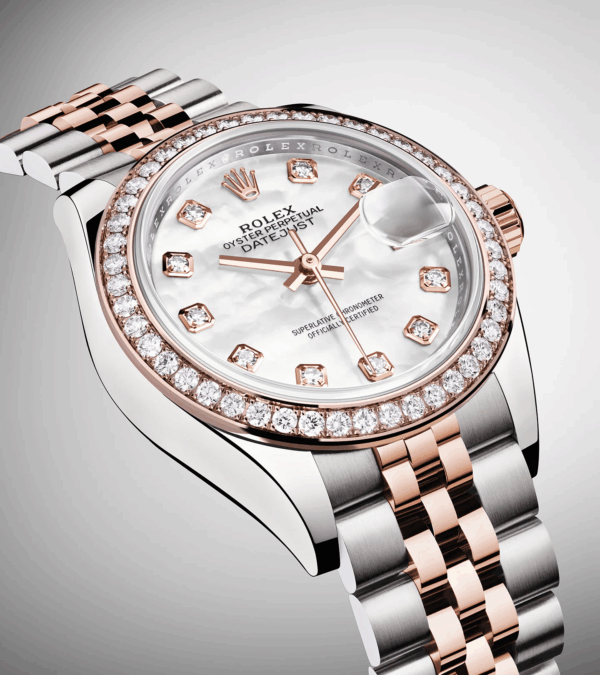Rolex Lady-Datejust 28, Oystersteel and 18k Everose Gold, Ref# 279381RBR-0013 - Image 7