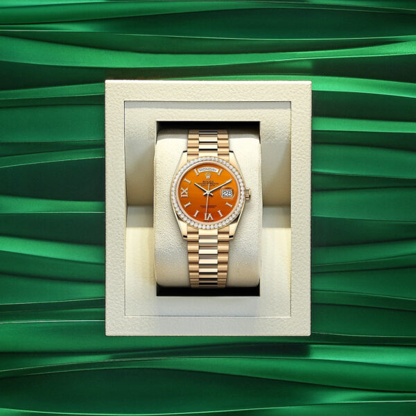 Rolex Day-Date 36, 18k Yellow Gold with Diamond-set, 36mm, Ref# 128348rbr-0049 - Image 8