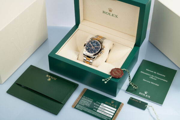 Rolex Daytona Steel Yellow Gold Blue Racing Dial Mens Watch 116523 - Image 8