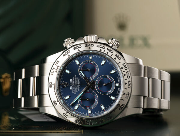 ROLEX COSMOGRAPH DAYTONA WHITE GOLD BLUE DIAL 116509 - Image 2